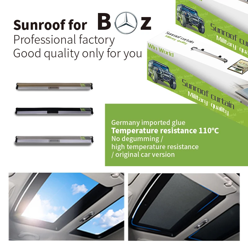 Professional Manufacturer Wholesale High Quality car sunroof curtain roller blind For Benz GLE sunroof glass cable