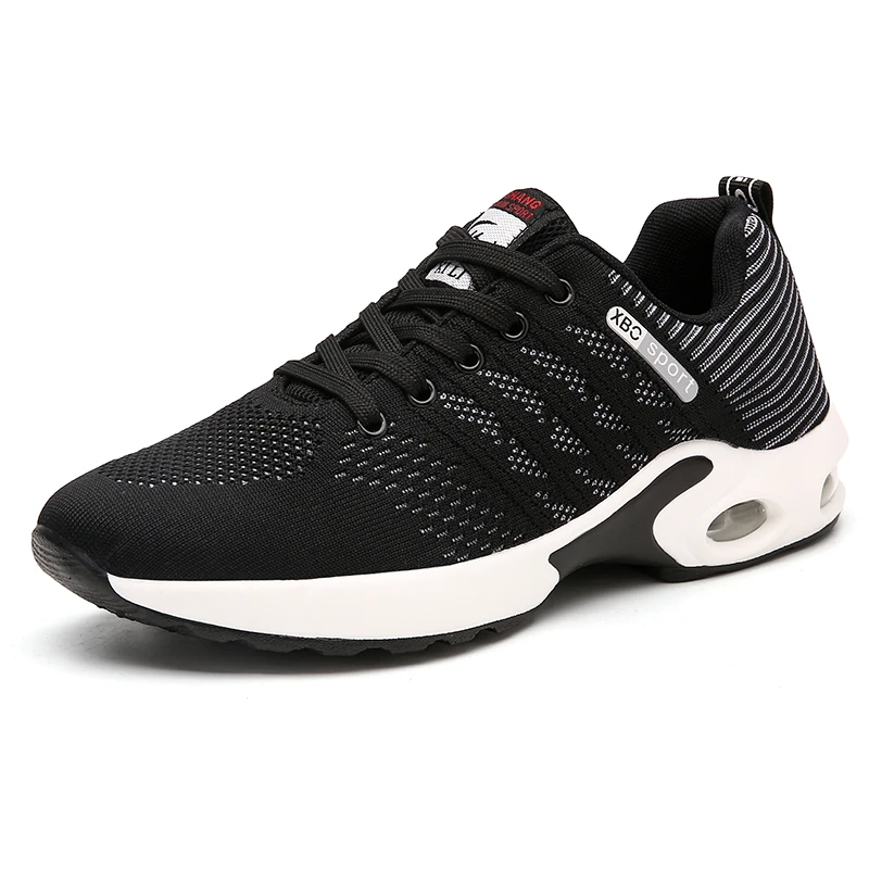 Big Size 48 Shoes for Men Wholesale Cushion Lightweight Running Jog Shoes Knitted Breathable Sneakers Walking Style Shoes