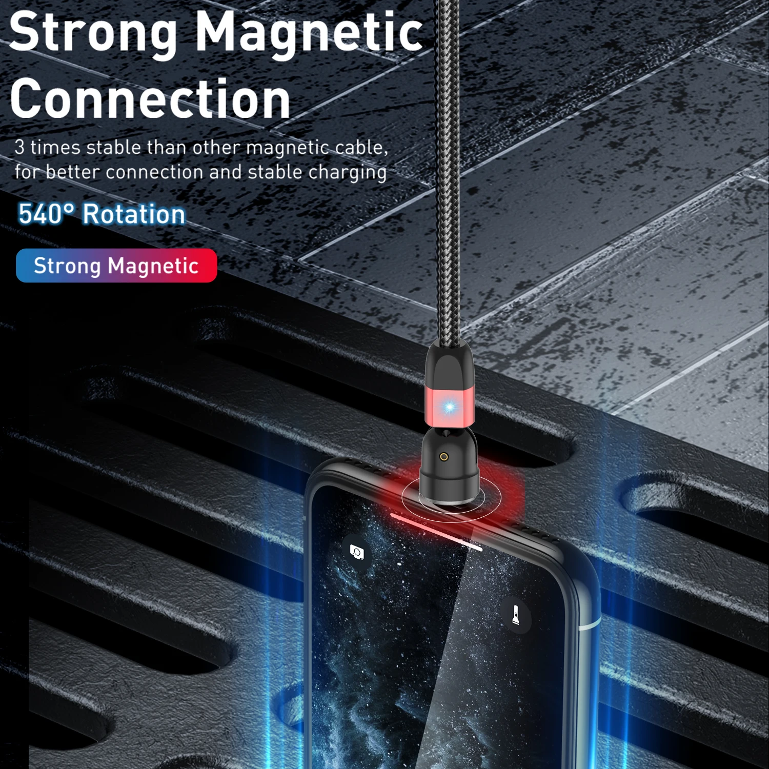  Магнитный USB-кабель USLION кабель для быстрой зарядки Micro USB Type-C мобильных телефонов Android Samsung iPhone магнитный передачи