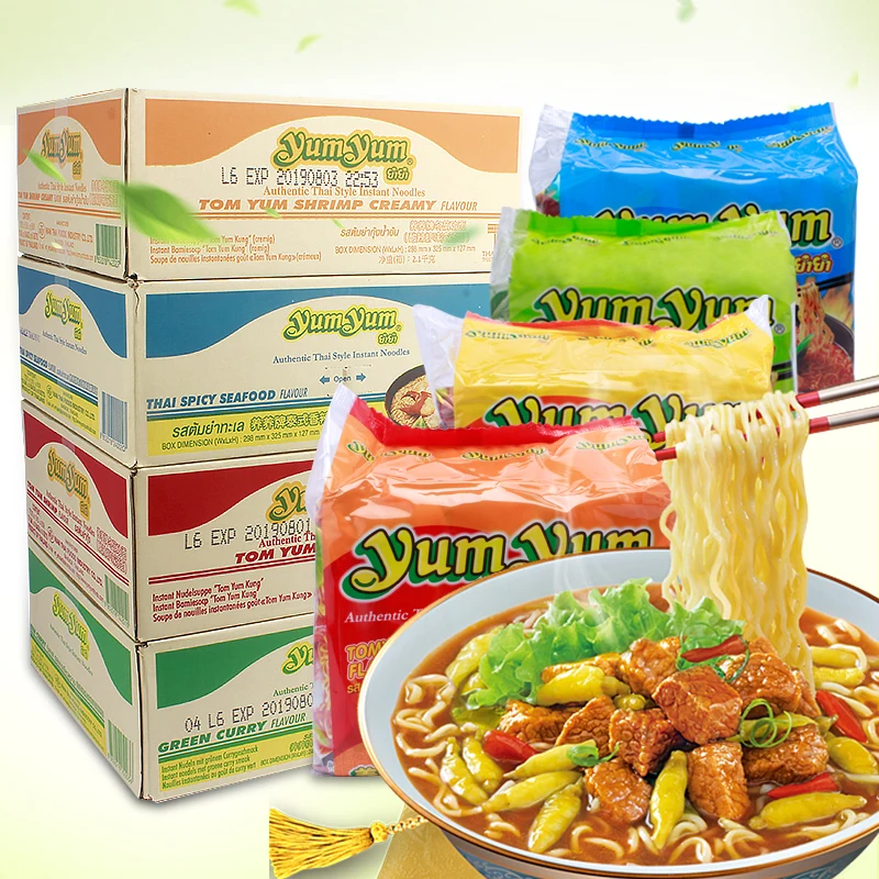 Лапша быстрого приготовления фирмы Yangyang Тайланд импортированный том Кунг лапша быстрого приготовления тайская Пряная креветка суп небольшая упаковка FCL 30 упаковок