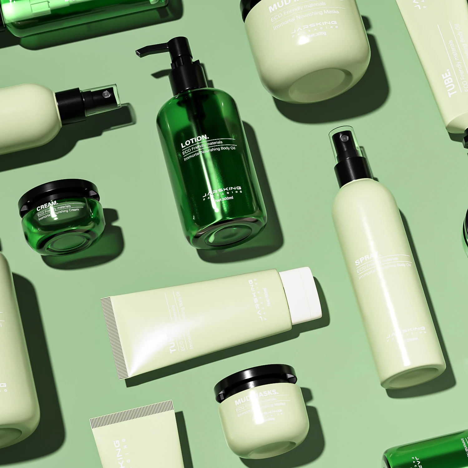 Luxury plastic shampoo conditioner body lotion face wash cleanser liquid soap spray lotion pump skincare container bottle set