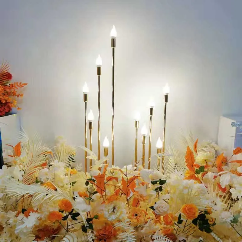 Hintcan luxury 5 heads Starlight guide light floor lamp for wedding hall is decorated with reed lamps