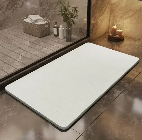 Eco-Friendly Bath Mat Stone quick dry household  diatomite absorbent bathmat