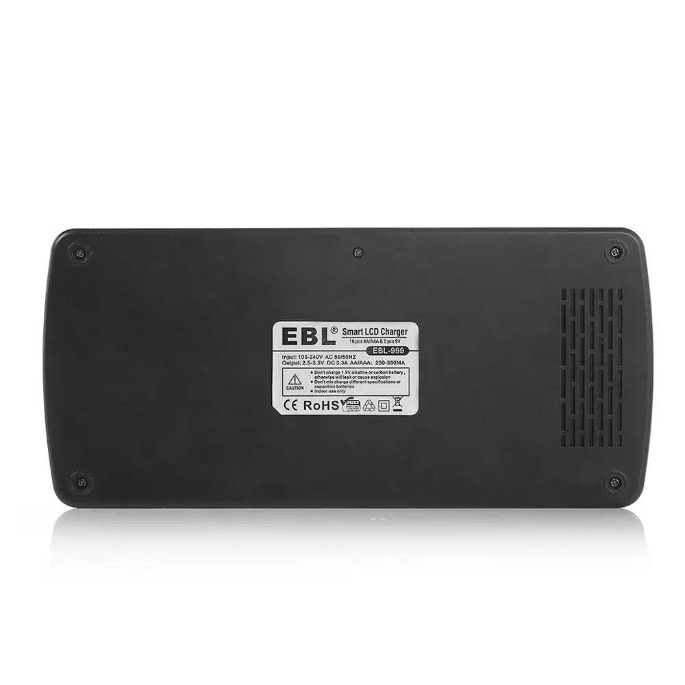  EBL-999 входное напряжение переменно тока умное зарядное устройство для аккумуляторов с ЖК-дисплеем Европейский сертификат соответствия ограничениям на использование опасных материалов в производстве электрического и электронного ISO