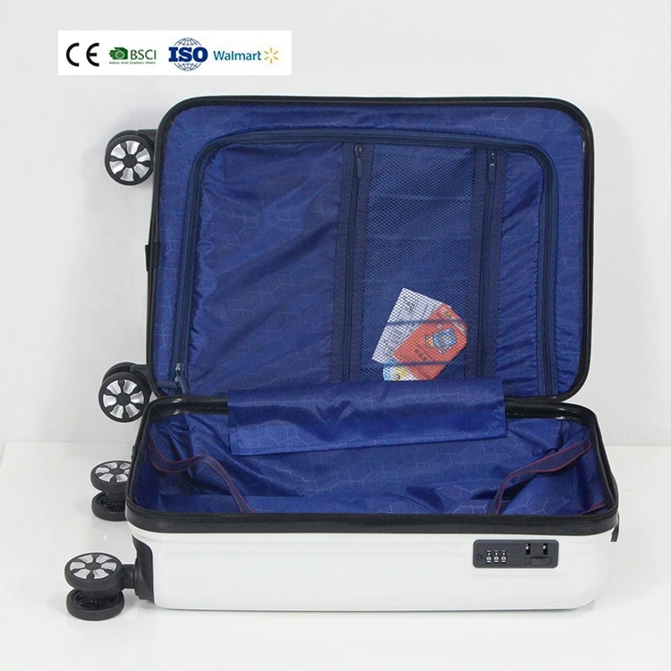 Fashion light-weight 20 inch waterproof ABS 360 degree 4 wheels travel trolley carry-on luggage