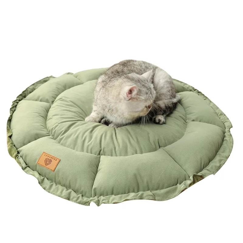 High Quality Soft Plush Round Thickened Pet Non-slip Warm Sofa Dog Pet Bed for Sleeping