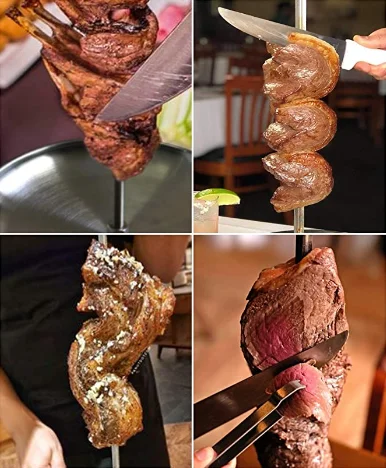 Hot Sale Stainless Steel Vertical Skewer Barbecue Spit Skewer Grill BBQ Brazilian Barbecue Skewer