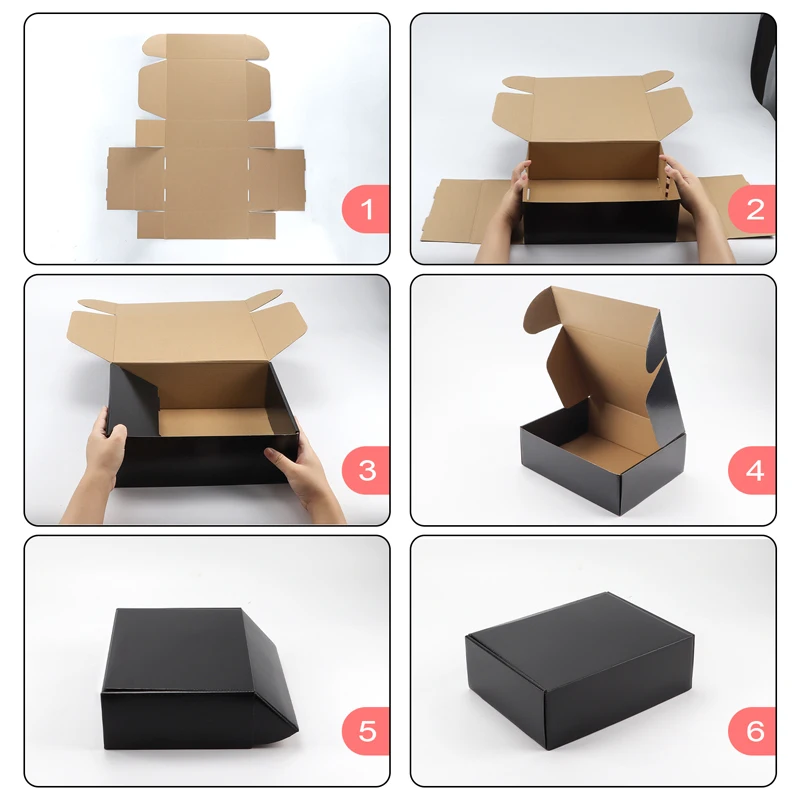 Custom Logo Cardboard Corrugated Best Welcome Fashion Gift Watch Luxury Black Packaging Paper Box