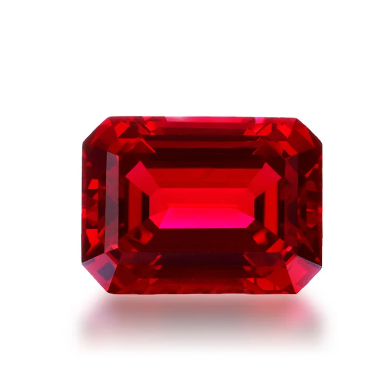 AGL Certified 5A Grade Lab Grown Ruby Emerald Cut Pear Cut Fine Jewelry Synthetic Moissanite Stone Loose Ruby