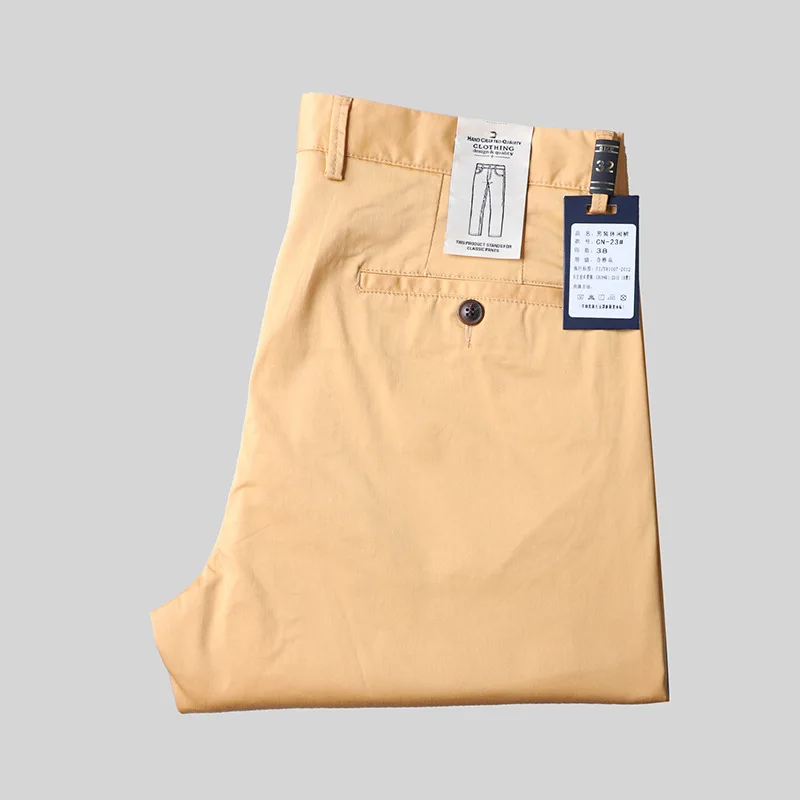 Colorful Summer casual pants for men Korean straight slim cotton business pants