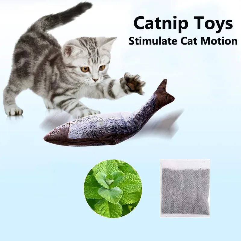 USB Electric Moving Dancing Fish Cat Toy  soft Catnip Cat Chew Toy Simulation Interactive Floppy Fish Cat Toy
