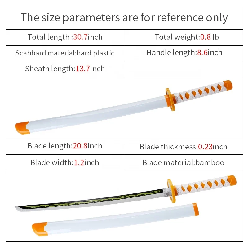 Hot Selling Demon Slayer Agatsuma Zenitsu anime sword toy swords