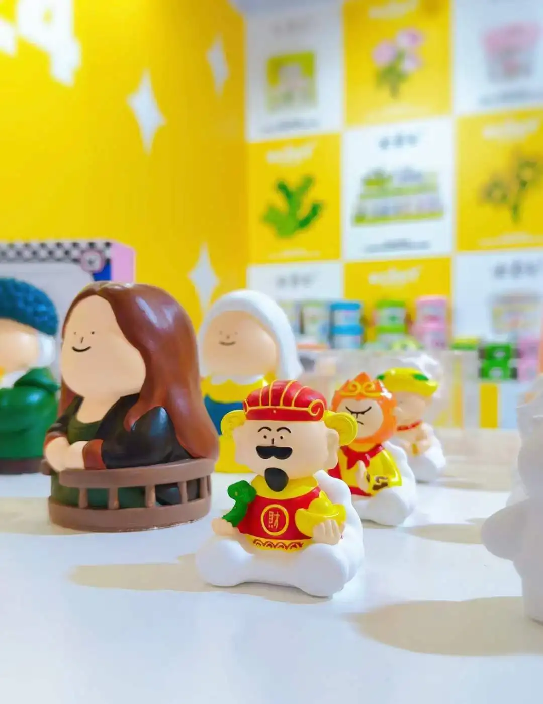 new crafts toy,mini plaster figures doll-God of Wealth diy art painting ornaments toy kit, drawing education toy kit for kids