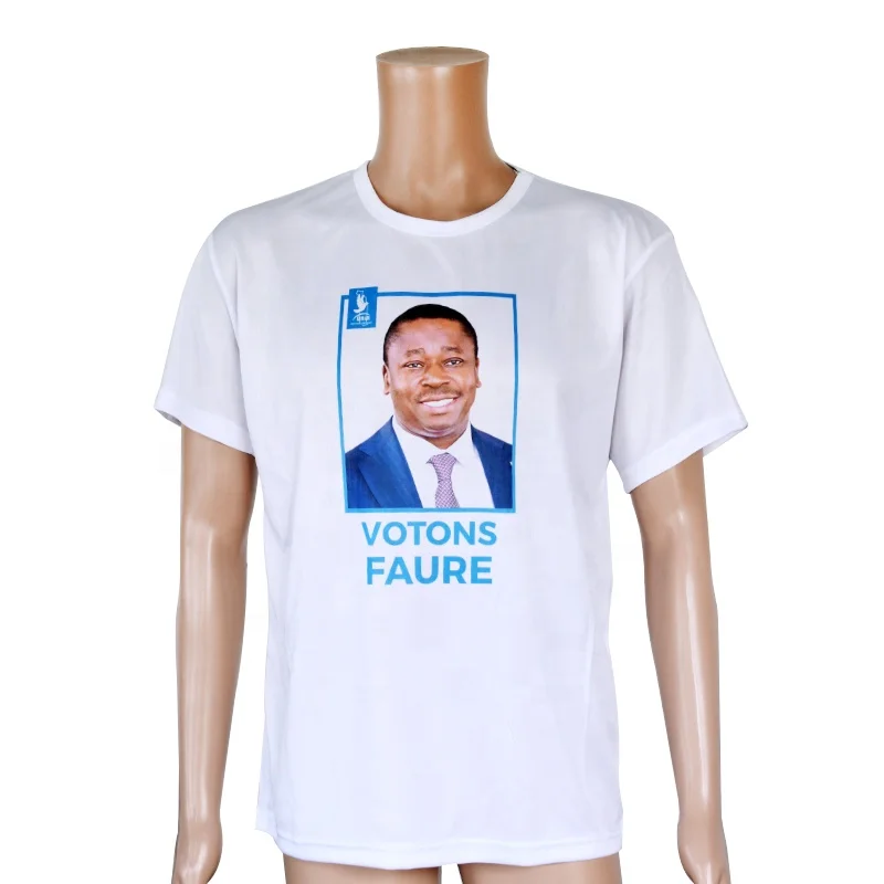 low price $0.93 plain polyester sublimated t shirt for Africa election