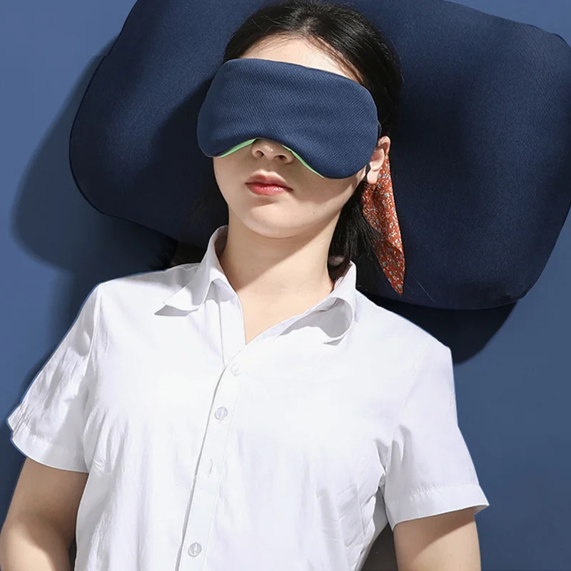 Wholesale Minimalism Blue Optimal Support And Comfort Microbeads Sleeping Neck Pillow