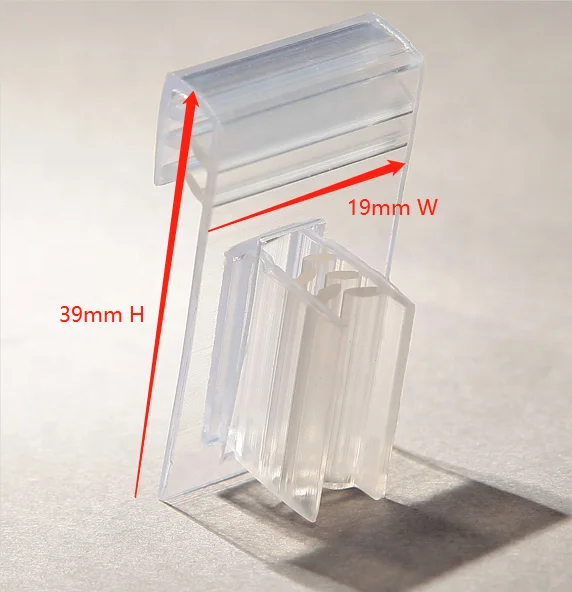 Meethope supermarket promotional display shelf talkers plastic pvc shelf clear price shelf sign holder