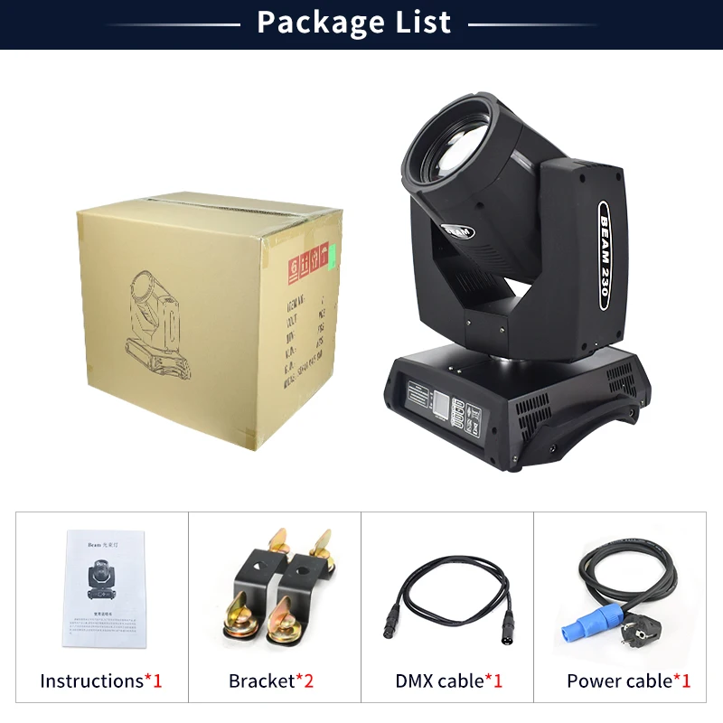 Stage Light DMX Sharpy Beam 230W 7r 230 Moving Head Beam Light for Wedding DJ Disco Club