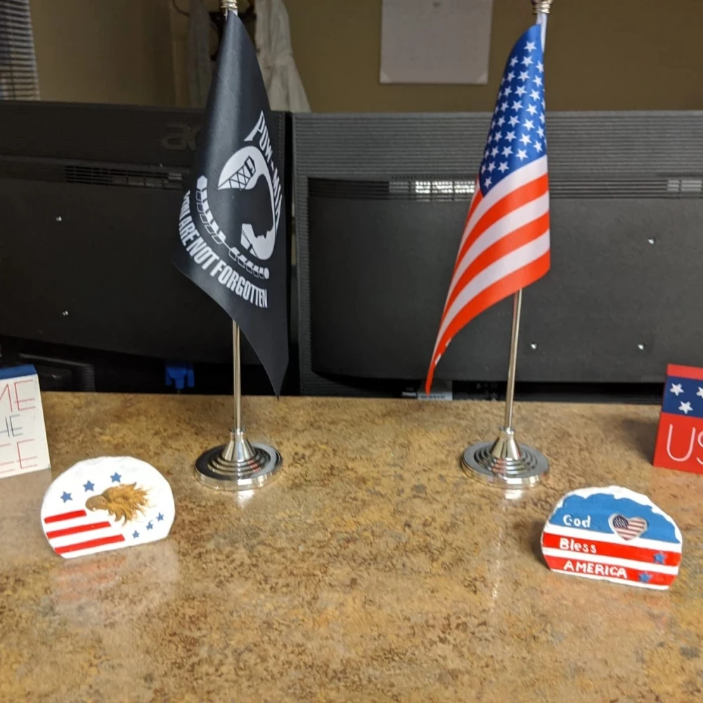 Custom Polyester Country National Flag Office Top Table Desk Flag 14*21CM