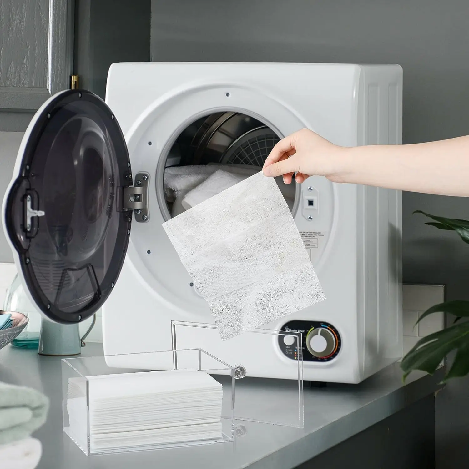 Wholesale Acrylic Dryer Sheet Holder With Lid Clear Transparent Acrylic Dryer Sheet Container