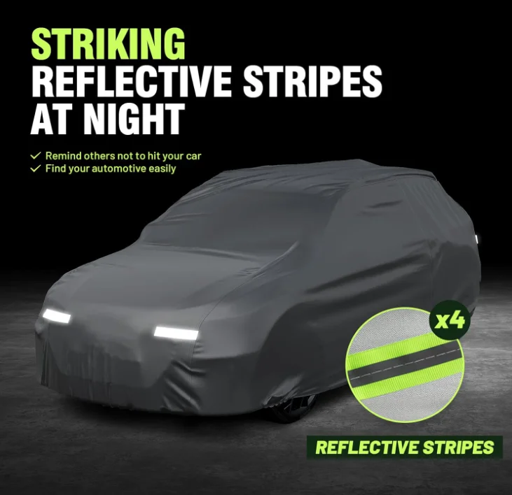 HOTO Outdoor Waterproof Dustproof Windproof UV Cover Universal Car all weather protection Cover Universal Full Car Cover