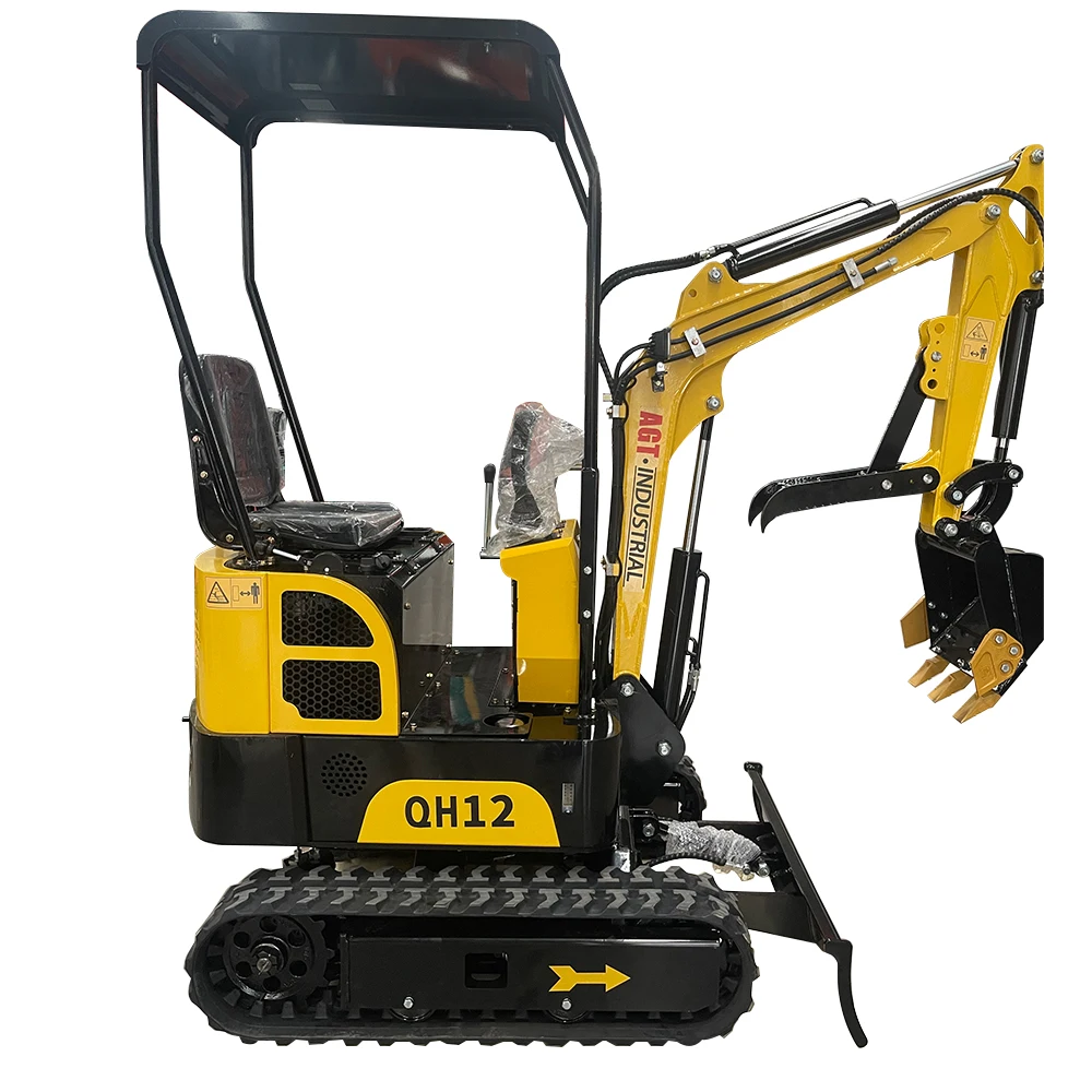 Agt QH12 мини-экскаватор 1.2ton экскаватор микро гидравлический машина Бесплатная доставка