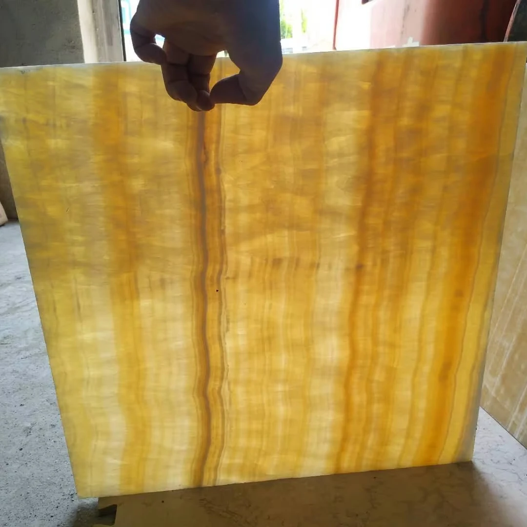 Роскошный натуральный камень мед оникс плитка нефрит Плитка светло-желтый