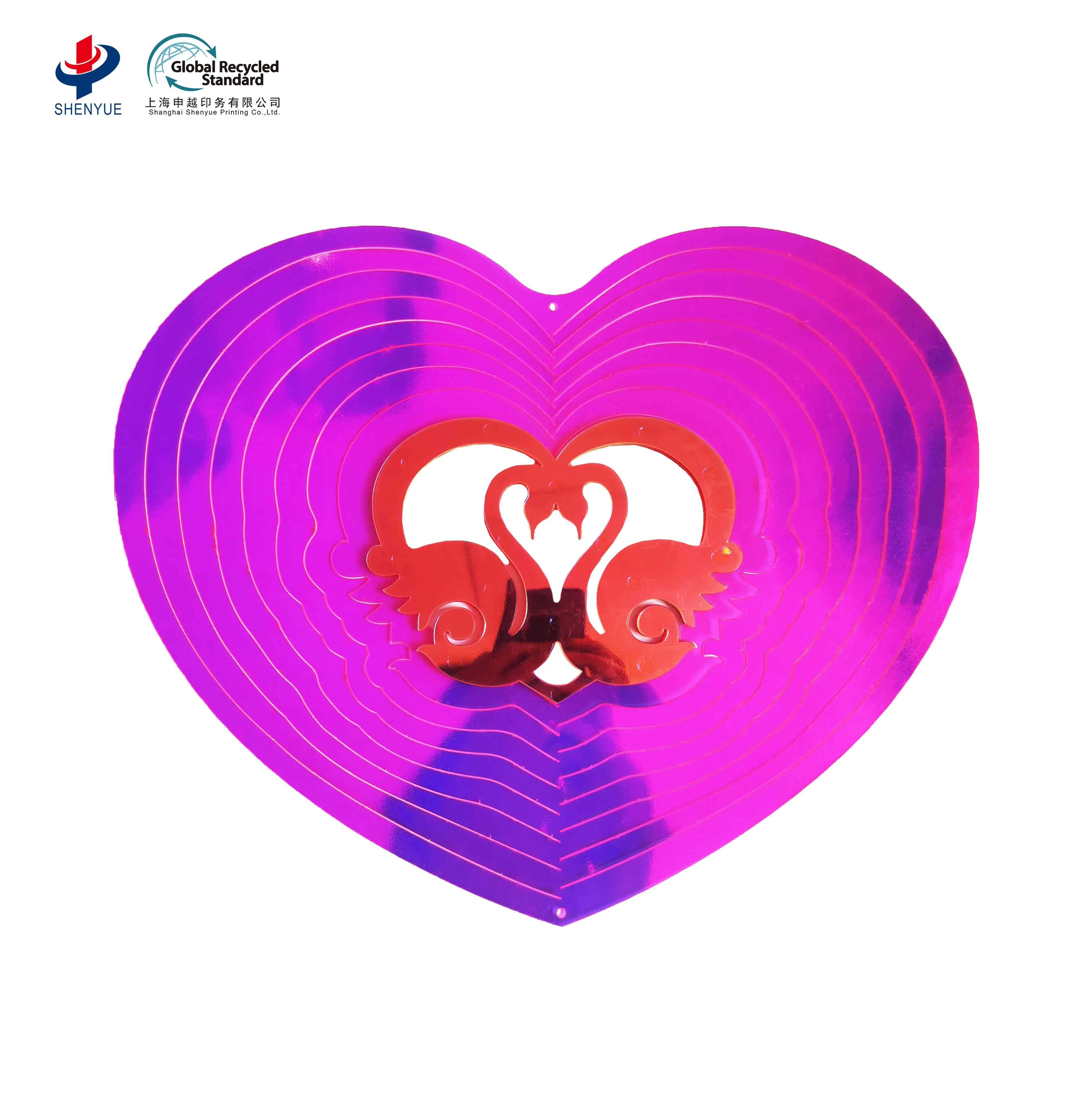 3D Wind spinner- Multi color spirit PET wind spinner for indoor outdoor decorate and gift