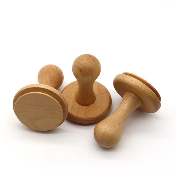 Oem supply Custom wooden Cartoon cookie stamp Wooden toy stamp