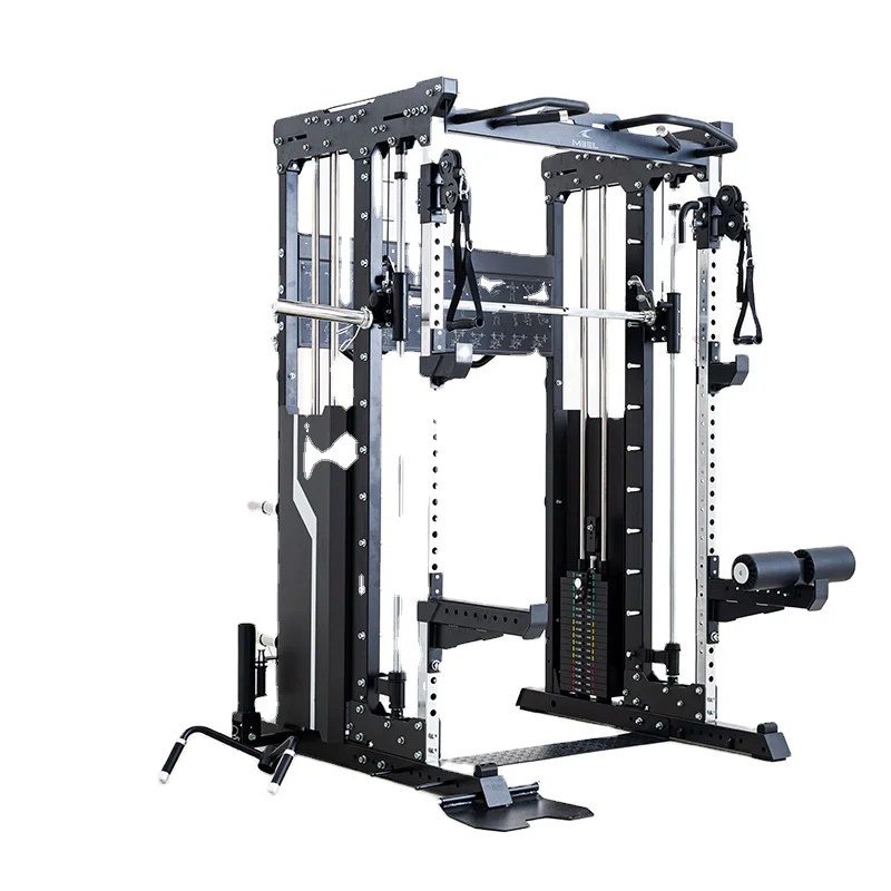 Multi Functional Smith Machine Power Rack Squat New Gym Equipment Trainer And Cable Crossover Crosover Cage Fitness