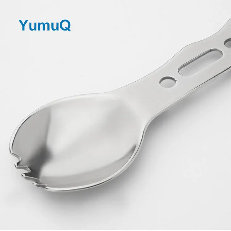YumuQ Portable Multiple Stainless Steel Kitchen Camping Utensils Cutlery Flatware Set Foldable Spoon Fork Knife