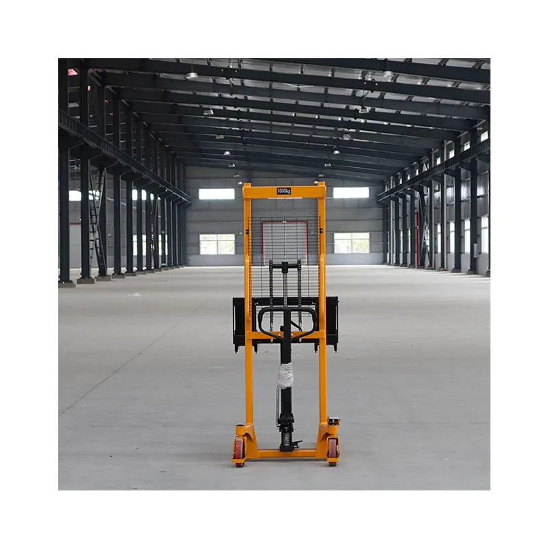 Haizhili Strong Manual Hand Stacker 1t 1.6m Forklift Pallet Hand Hydraulic Stacker Fork Lift Manual Stacker Forklift