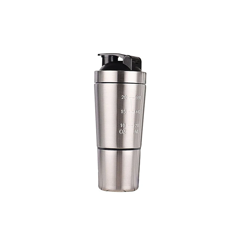 600ml Eco Friendly Blender Custom Logo Coffee Sport Gym Metal Stainless Steel Protein Shaker Bottle