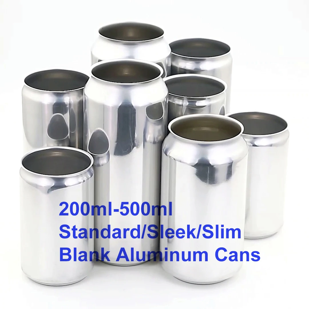 Wholesale Custom print 450ml 475ml 500ml Empty Aluminum Cans for beverage with Lids