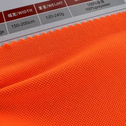 Wholesale Polyester Pique Fleece 100% Polyester Fluorescent Safety Vest Fabric