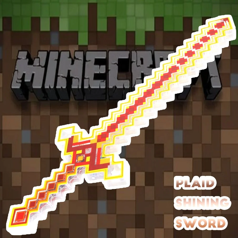 New Led Light-up Saber With Sound For Kids Toy Transparent Pixel Light up plastic Sword