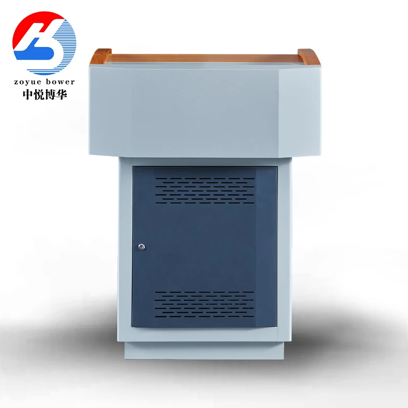 Multimedia Digital Podium School Electronic Podium Table Classroom Steel Central Control Lectern