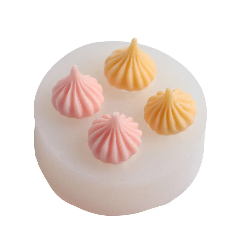 NEW arrived DIY Pastry Mini Dessert 4 Cavity Cake Decoration Small Fondant Candy Candle Silicone Mold for baking