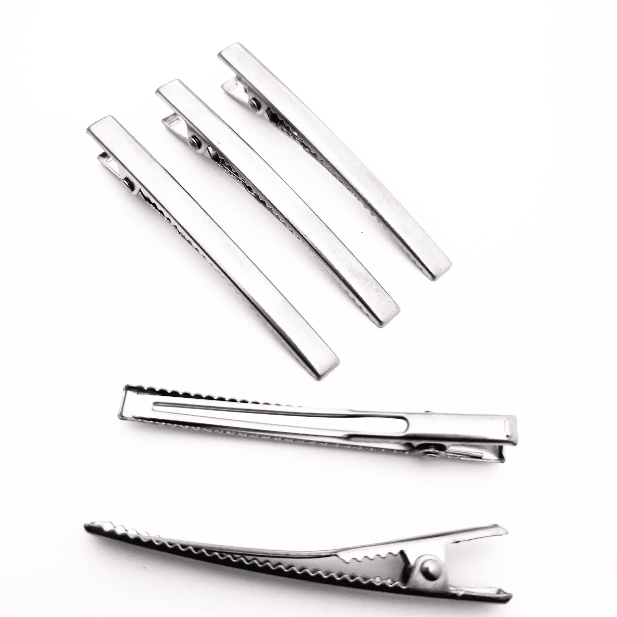 Wholesale 6cm Clips Square 304 Stainless Steel Horsetail Hair Clip Hairclip Accessories
