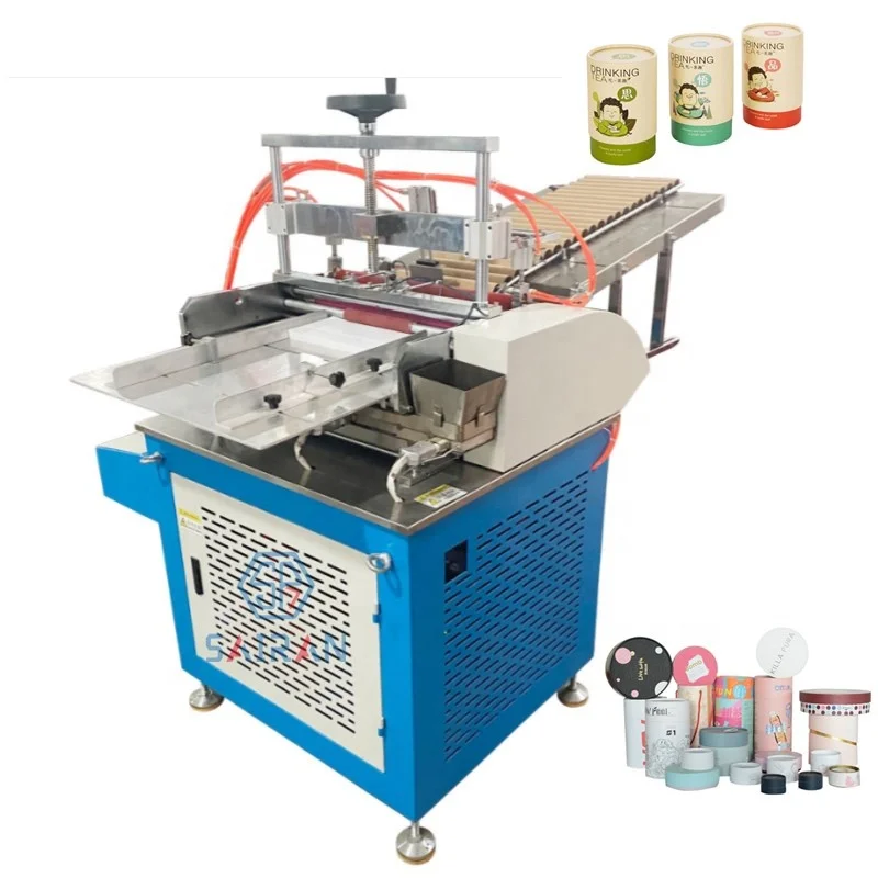 Fast working speed round paper can core tube paper bobbin labeling machine