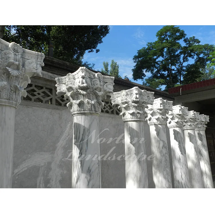 Factory Wholesale Modern Garden Decorative Cast Stone Marble Pillar Granite Prices