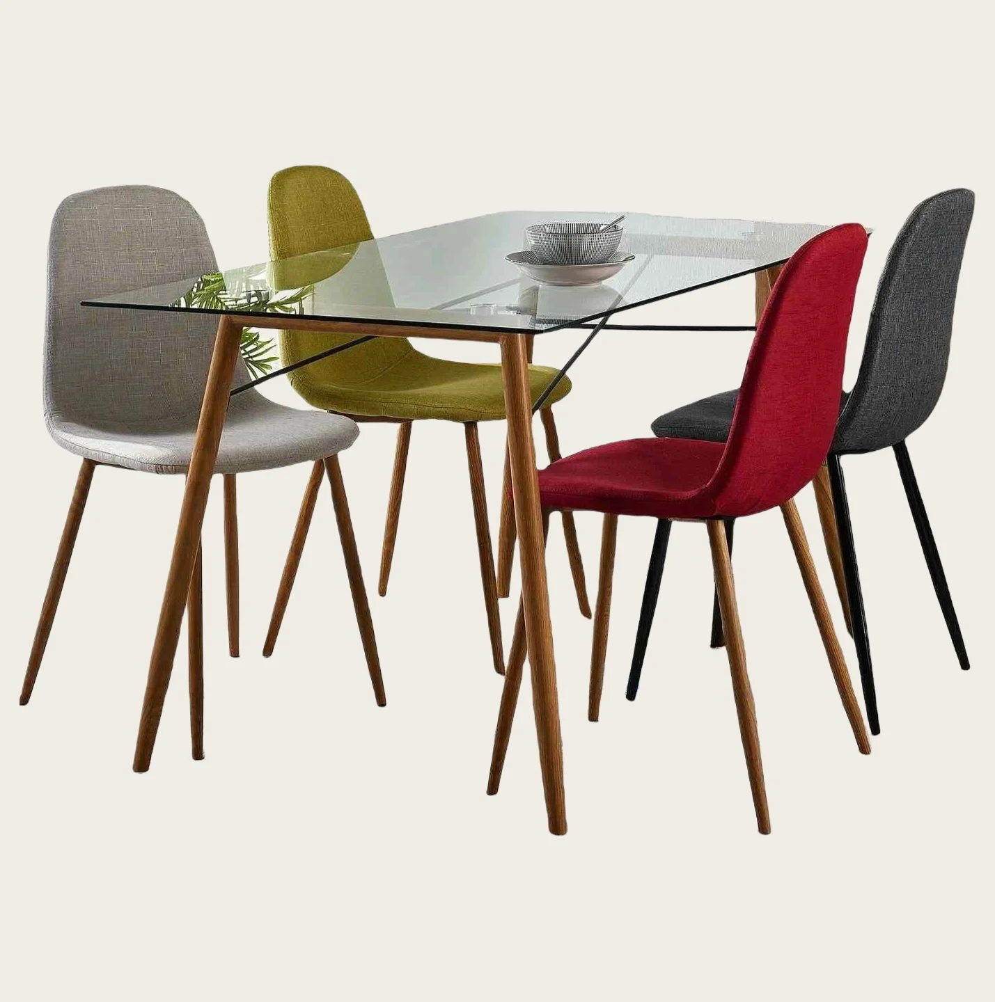 Nordic Luxury Modern Home Small Kitchen Dinning Dining Room Furniture Set 4 6 Seater Glass Top Dining Room Sets For Restaurant