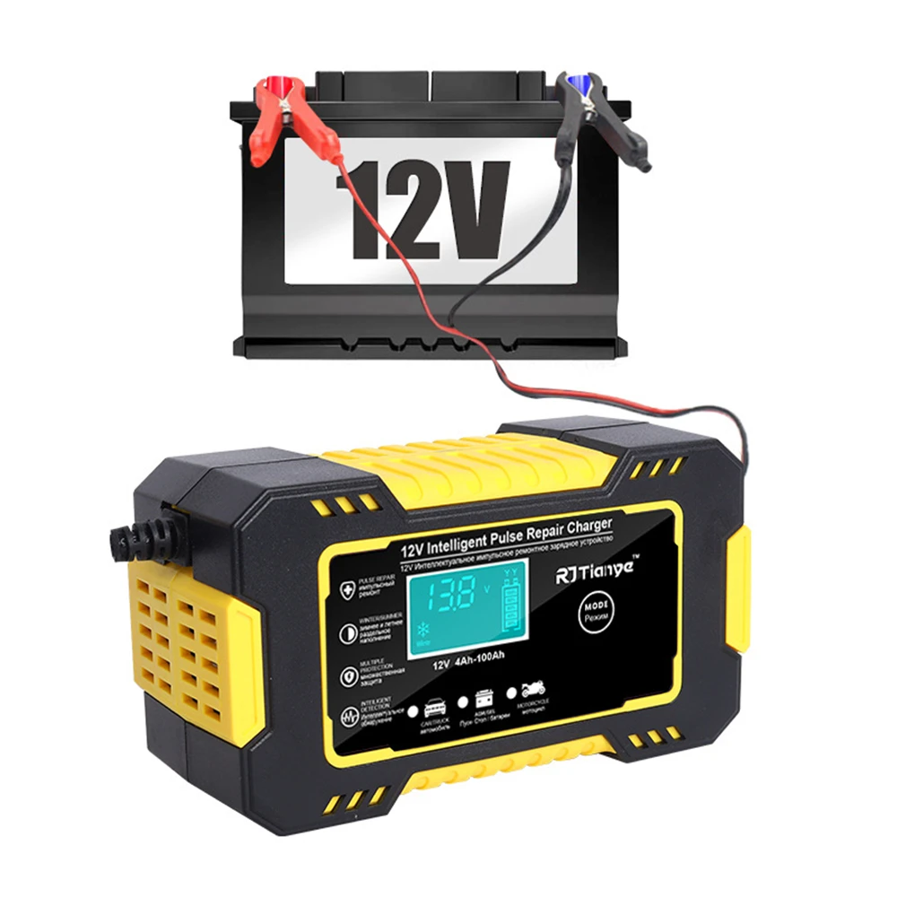 Monfara Smart 12V 6A автомобильное зарядное устройство и сопровождающий 7-ступенчатая импульса свинцово-кислотные гелиевые батареи AGM для мотоцикла