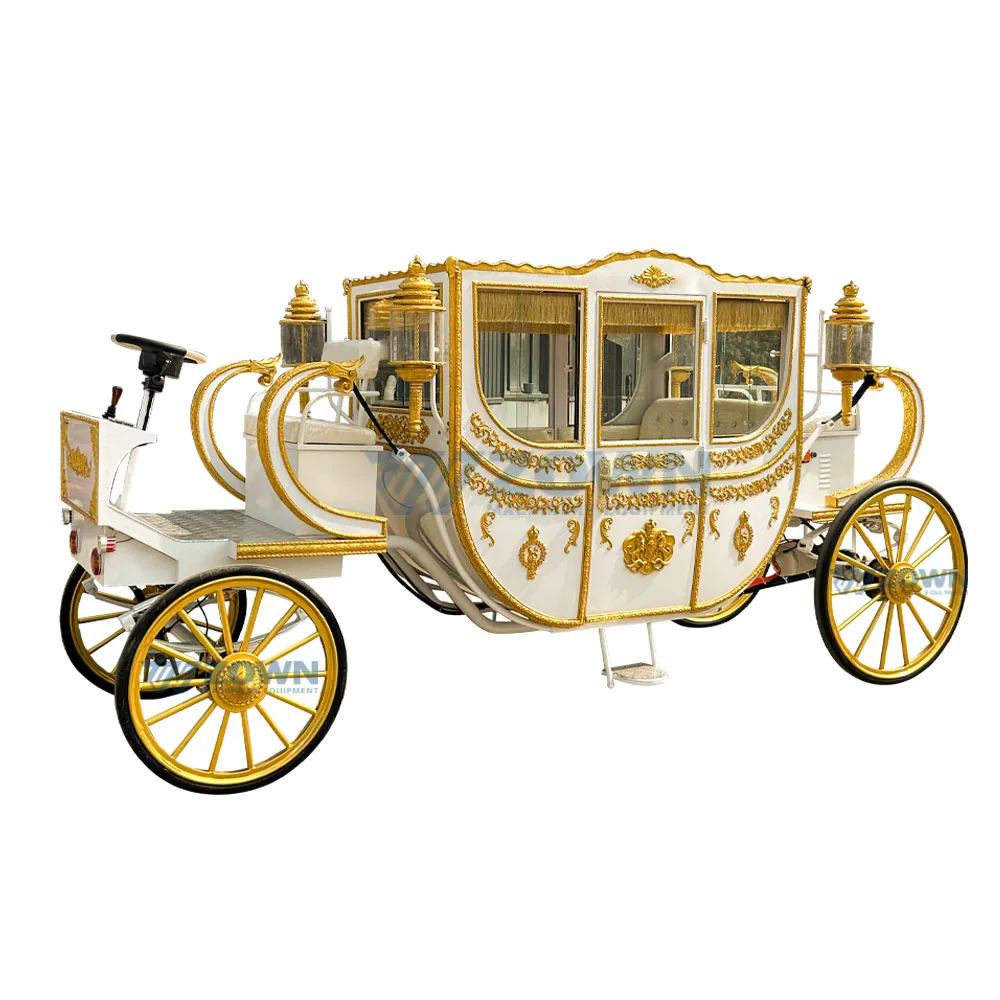 Newest Customized Style Special Transportation Horseless Carriage Electric Royal Horse Carriage for Sale
