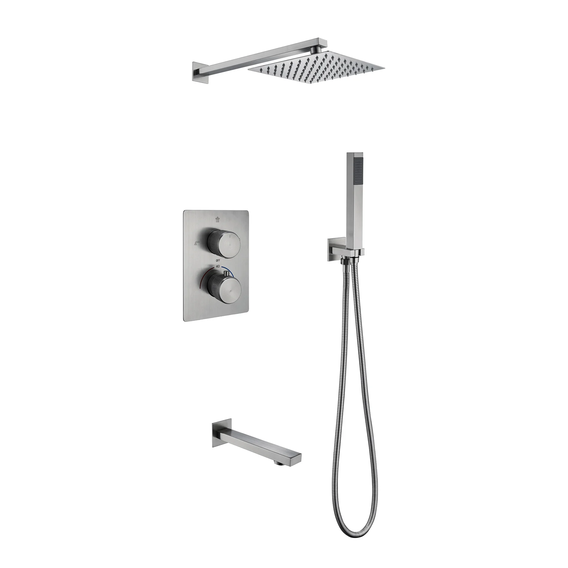 Concealed shower mixer thermostatic shower mixer set bathroom system faucet sets kit pictures