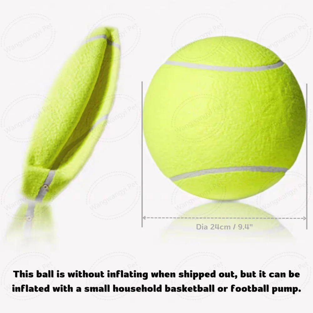 24cm Inflatable Giant Tennis Ball Custom LOGO Mega Jumbo Pet Toy Ball Outdoor Cricket