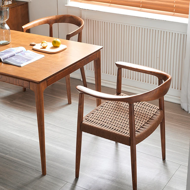 Стулья для столовой в скандинавском стиле современное роскошное деревянное ваби Саби обеденное кресло кафе из ротанга