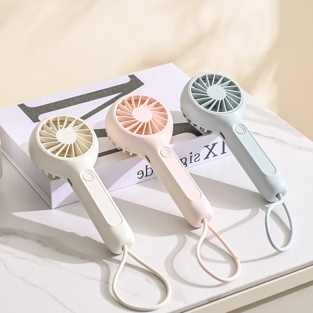 2024 new mould outdoor air cooling personal USB cable strap doubl charging port handheld rechargeable pocket portable mini fan