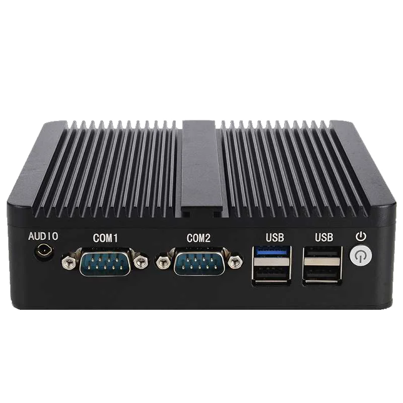 Linux Ubuntu Fanless Rugged  J1900  X86 Industrial Computer 2 Ethernet Embedded Mini Pc