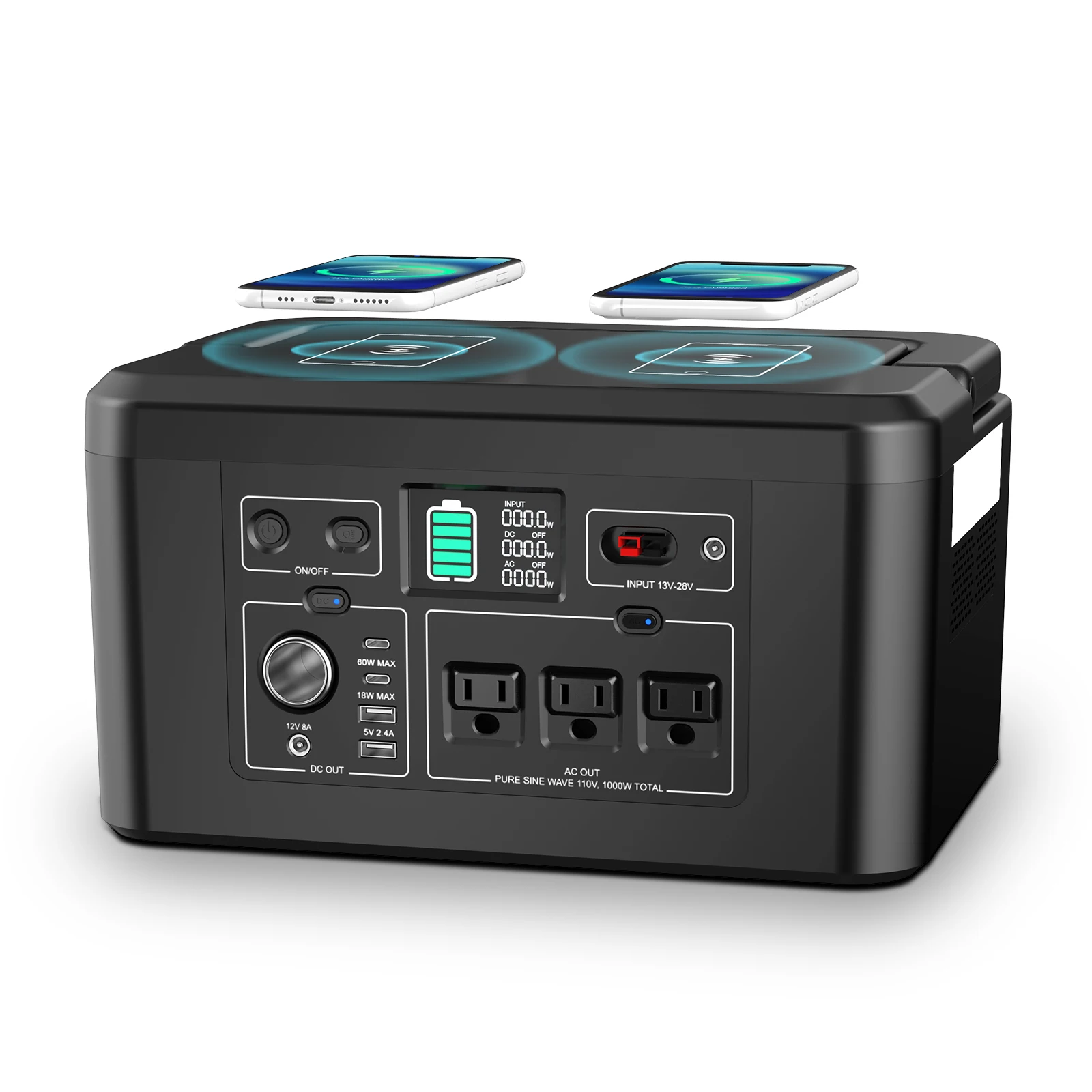 portable power stations 230400mAh/200000mAh 1000W/800W Portable Power Station 110V/220V AC Power Bank for Outdoor Camping R1000