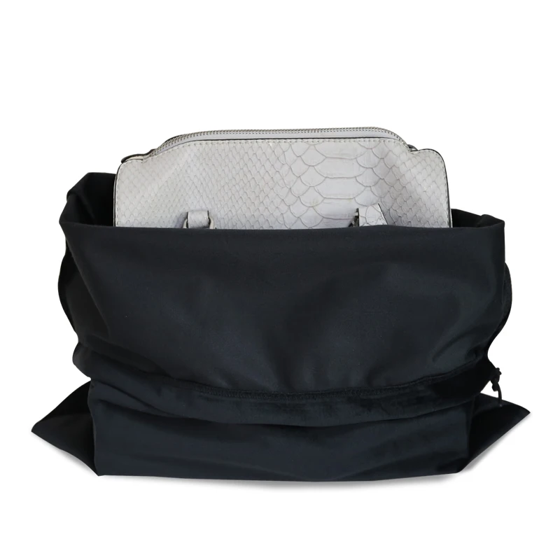 Custom logo silk screen print organic cotton muslin double  canvas handbag shopping drawstring pouch dust bag for shoe